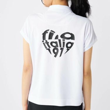 フィラ FILA　レディース ロゴデザイン ハート バックプリント 半袖 ポロシャツ 755-615 ホワイト　2025年モデル 詳細2