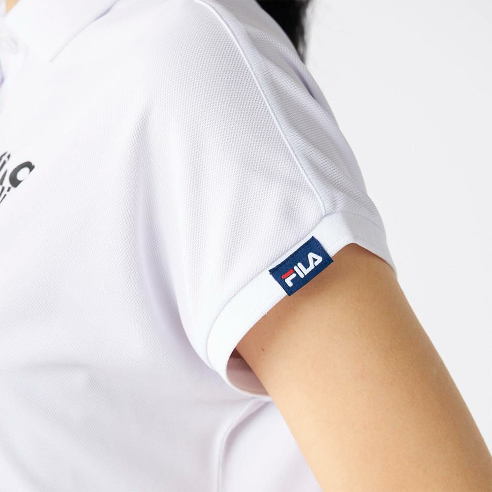 フィラ FILA　レディース ロゴデザイン ハート バックプリント 半袖 ポロシャツ 755-615 ホワイト　2025年モデル 詳細5