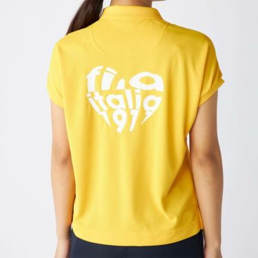 フィラ FILA　レディース ロゴデザイン ハート バックプリント 半袖 ポロシャツ 755-615 イエロー　2025年モデル 詳細2
