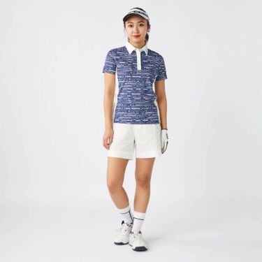 フィラ FILA　レディース デジタル柄 配色切替 半袖 ポロシャツ 755-644 ブルー　2025年モデル 詳細5