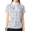 フィラ FILA　レディース デジタル柄 配色切替 半袖 ポロシャツ 755-644 ホワイト　2025年モデル