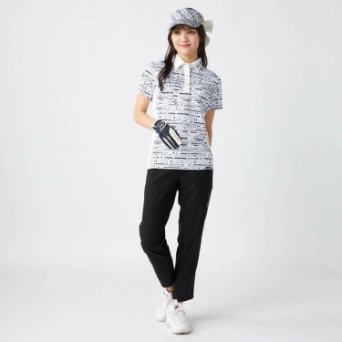 フィラ FILA　レディース デジタル柄 配色切替 半袖 ポロシャツ 755-644 ホワイト　2025年モデル 詳細6