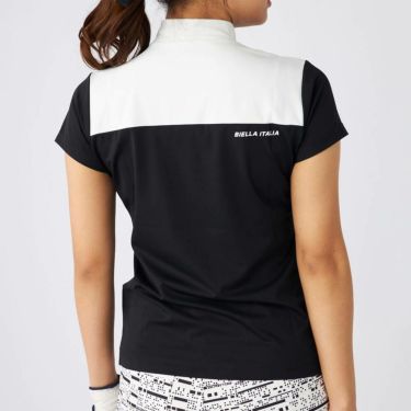 フィラ FILA　レディース メッシュレイヤード バイカラー 半袖 モックネックシャツ 755-647 ブラック　2025年モデル 詳細2