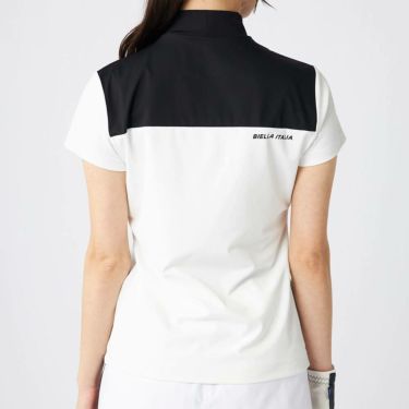 フィラ FILA　レディース メッシュレイヤード バイカラー 半袖 モックネックシャツ 755-647 ホワイト　2025年モデル 詳細2