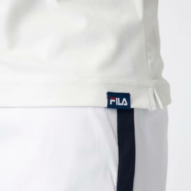 フィラ FILA　レディース メッシュレイヤード バイカラー 半袖 モックネックシャツ 755-647 ホワイト　2025年モデル 詳細6