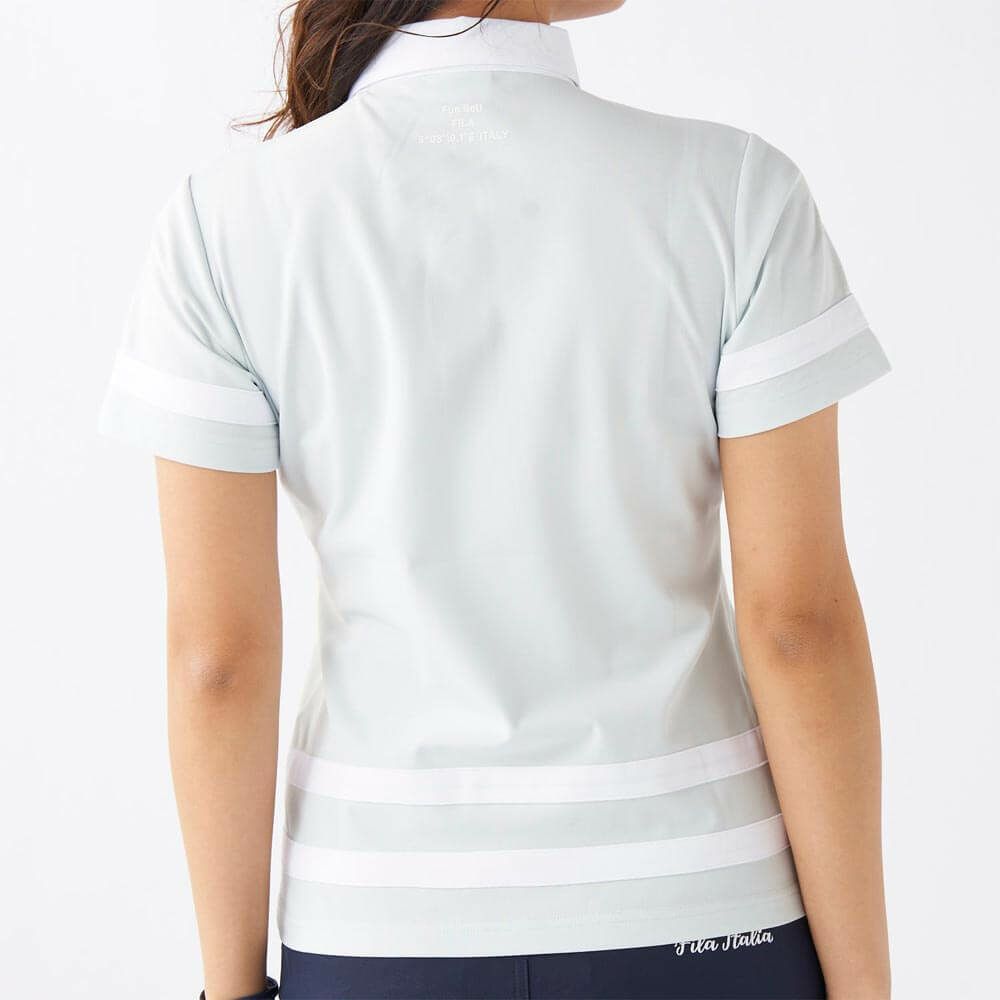 フィラ FILA　レディース ラインデザイン 半袖 ポロシャツ 755-662 ライトブルー　2025年モデル 詳細2