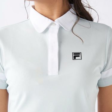 フィラ FILA　レディース ラインデザイン 半袖 ポロシャツ 755-662 ライトブルー　2025年モデル 詳細4