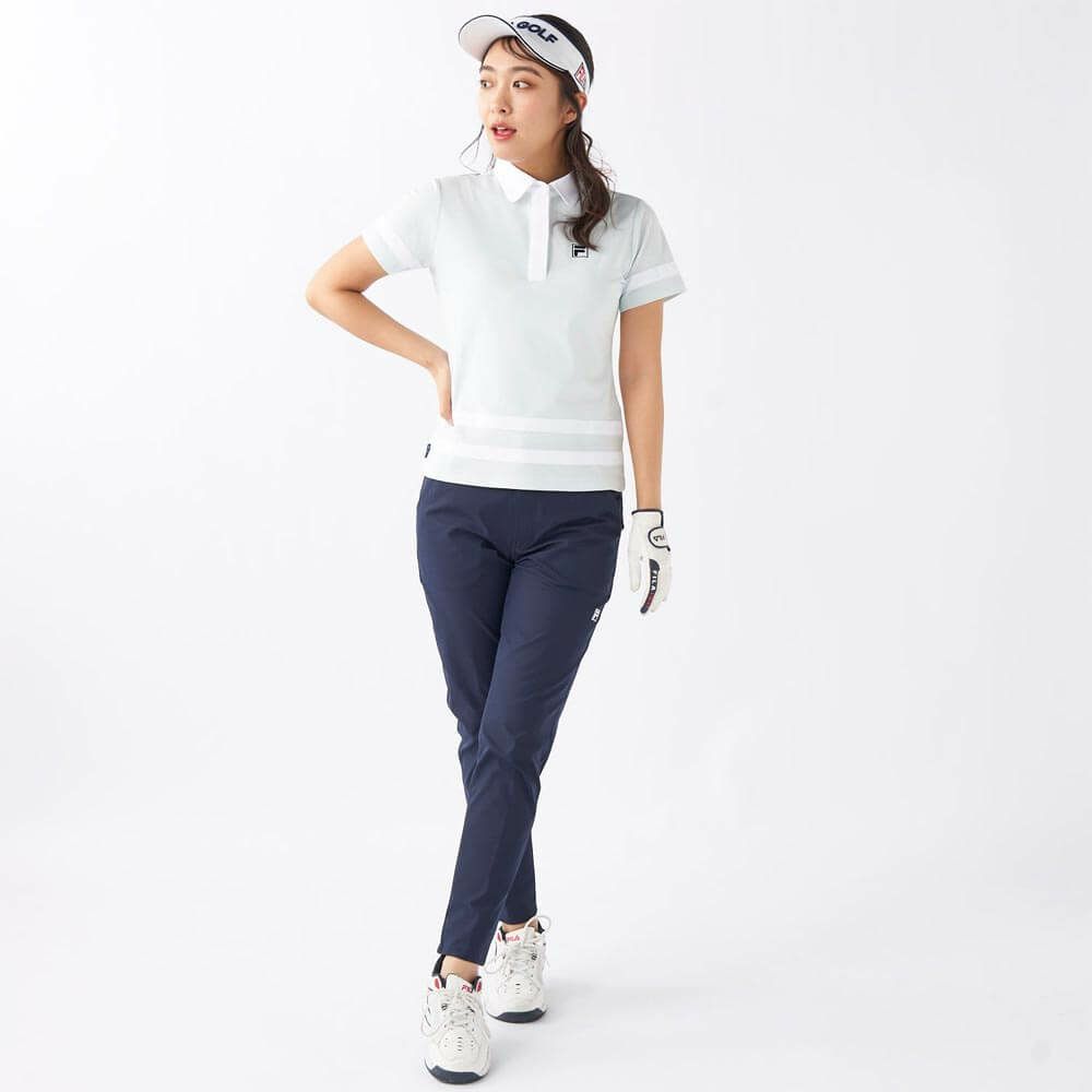 フィラ FILA　レディース ラインデザイン 半袖 ポロシャツ 755-662 ライトブルー　2025年モデル 詳細6