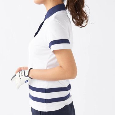 フィラ FILA　レディース ラインデザイン 半袖 ポロシャツ 755-662 ホワイト　2025年モデル 詳細3