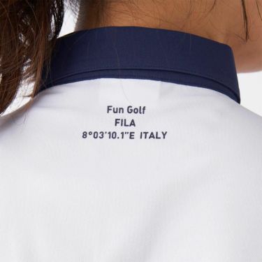 フィラ FILA　レディース ラインデザイン 半袖 ポロシャツ 755-662 ホワイト　2025年モデル 詳細6