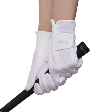 プロギア PRGR　DRY HAND ドライハンド　レディース 両手用 ゴルフグローブ DH-253LW W ホワイト ホワイト（W）