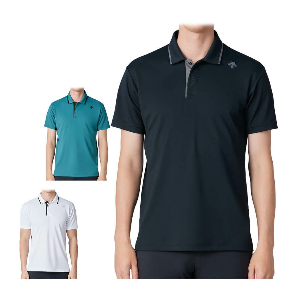 デサントゴルフ DESCENTE GOLF　メンズ 鹿の子 半袖 ポロシャツ DG5SHS25M　2025年モデル