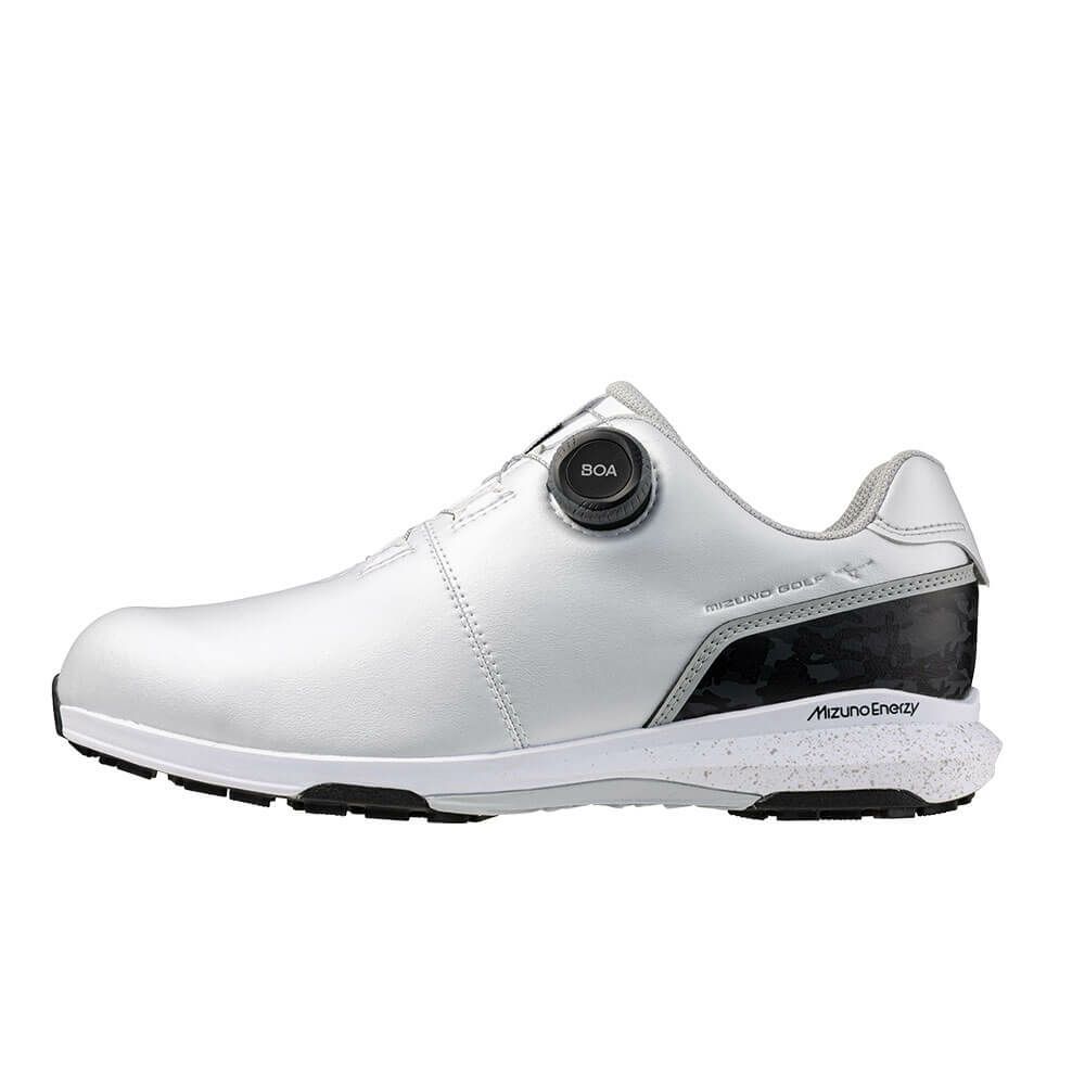 ミズノ MIZUNO　ネクスライトエナジー ボア メンズ スパイクレス ゴルフシューズ 51GQ2550 10 ホワイト×ブラックカモ　2025年モデル 詳細1