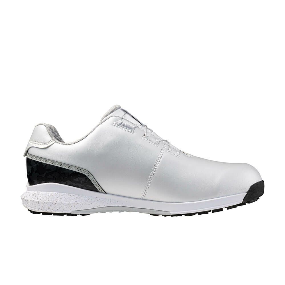 ミズノ MIZUNO　ネクスライトエナジー ボア メンズ スパイクレス ゴルフシューズ 51GQ2550 10 ホワイト×ブラックカモ　2025年モデル 詳細2