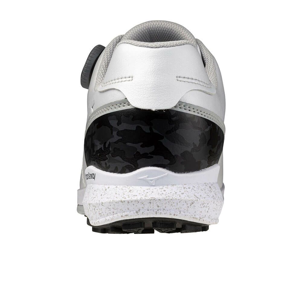 ミズノ MIZUNO　ネクスライトエナジー ボア メンズ スパイクレス ゴルフシューズ 51GQ2550 10 ホワイト×ブラックカモ　2025年モデル 詳細4