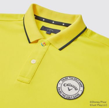 キャロウェイ Callaway　トイ・ストーリー キャロウェイコレクション ワンポイント 半袖 ポロシャツ C25134130 1062 イエロー　2025年モデル 詳細4