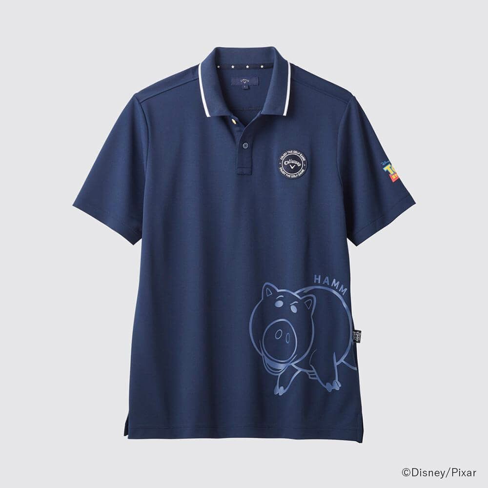 キャロウェイ Callaway　トイ・ストーリー キャロウェイコレクション ワンポイント 半袖 ポロシャツ C25134130 1120 ネイビー　2025年モデル
