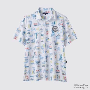キャロウェイ Callaway　トイ・ストーリー キャロウェイコレクション 総柄 半袖 ポロシャツ C25134131 1031 ホワイト　2025年モデル
