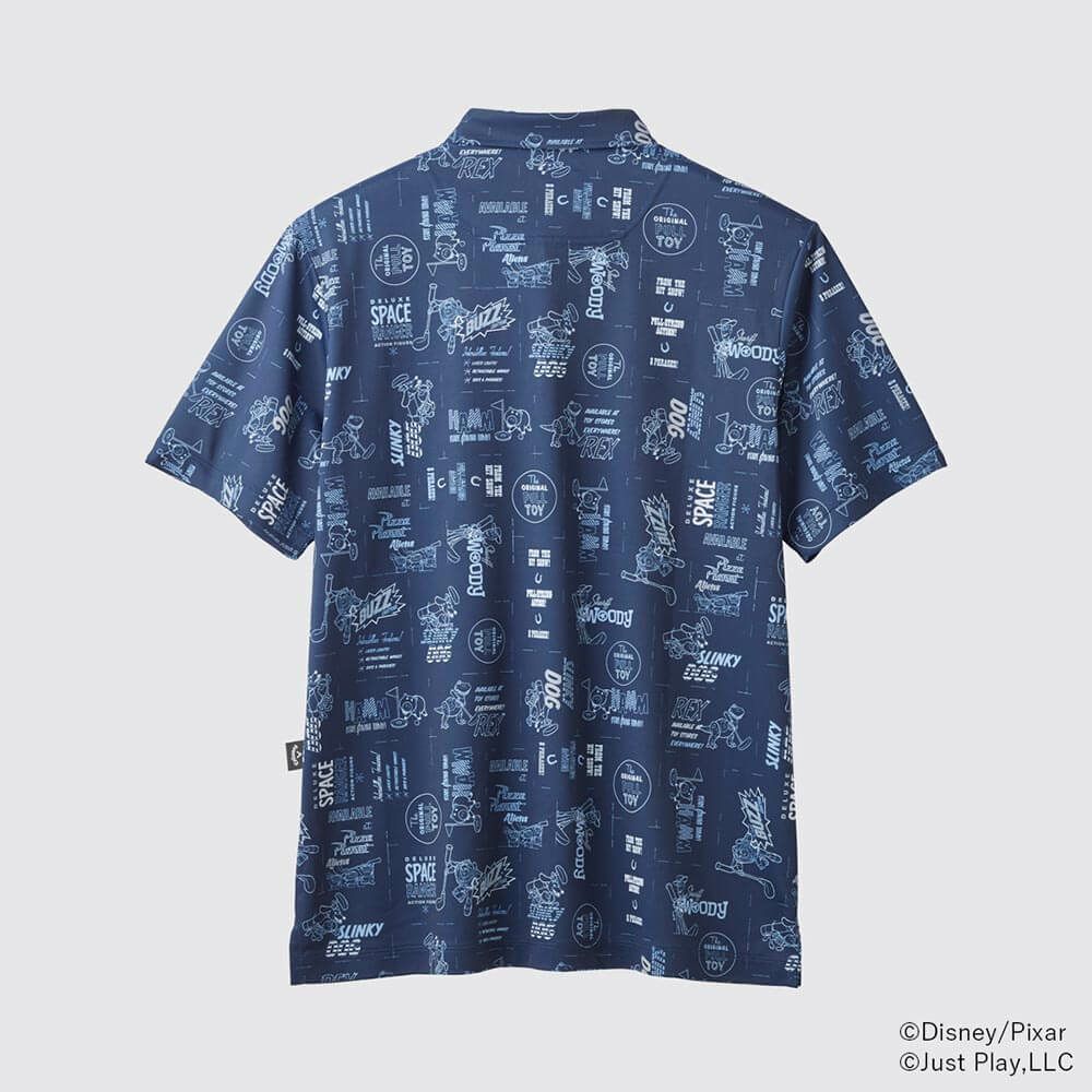 キャロウェイ Callaway　トイ・ストーリー キャロウェイコレクション 総柄 半袖 ポロシャツ C25134131 1120 ネイビー　2025年モデル 詳細2