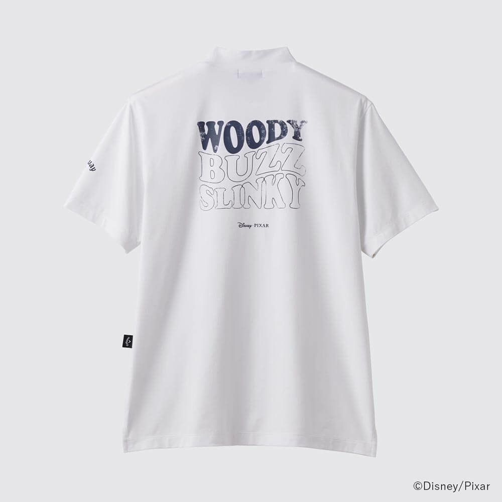 キャロウェイ Callaway　トイ・ストーリー キャロウェイコレクション バックプリント 半袖 モックシャツ C25134132 1030 ホワイト　2025年モデル 詳細2