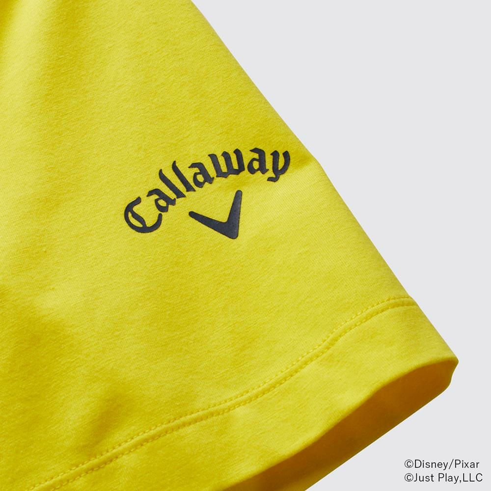 キャロウェイ Callaway　トイ・ストーリー キャロウェイコレクション バックプリント 半袖 モックシャツ C25134132 1062 イエロー　2025年モデル 詳細4