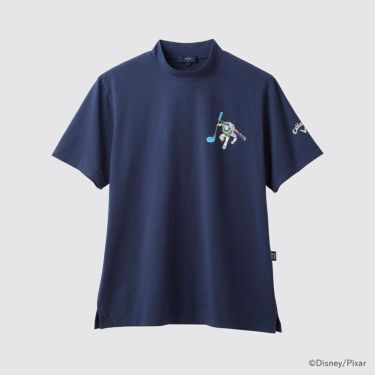 キャロウェイ Callaway　トイ・ストーリー キャロウェイコレクション バックプリント 半袖 モックシャツ C25134132 1120 ネイビー　2025年モデル