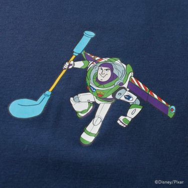 キャロウェイ Callaway　トイ・ストーリー キャロウェイコレクション バックプリント 半袖 モックシャツ C25134132 1120 ネイビー　2025年モデル 詳細3