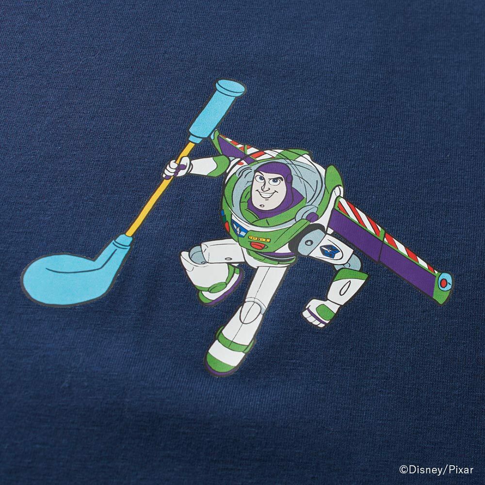 キャロウェイ Callaway　トイ・ストーリー キャロウェイコレクション バックプリント 半袖 モックシャツ C25134132 1120 ネイビー　2025年モデル 詳細3