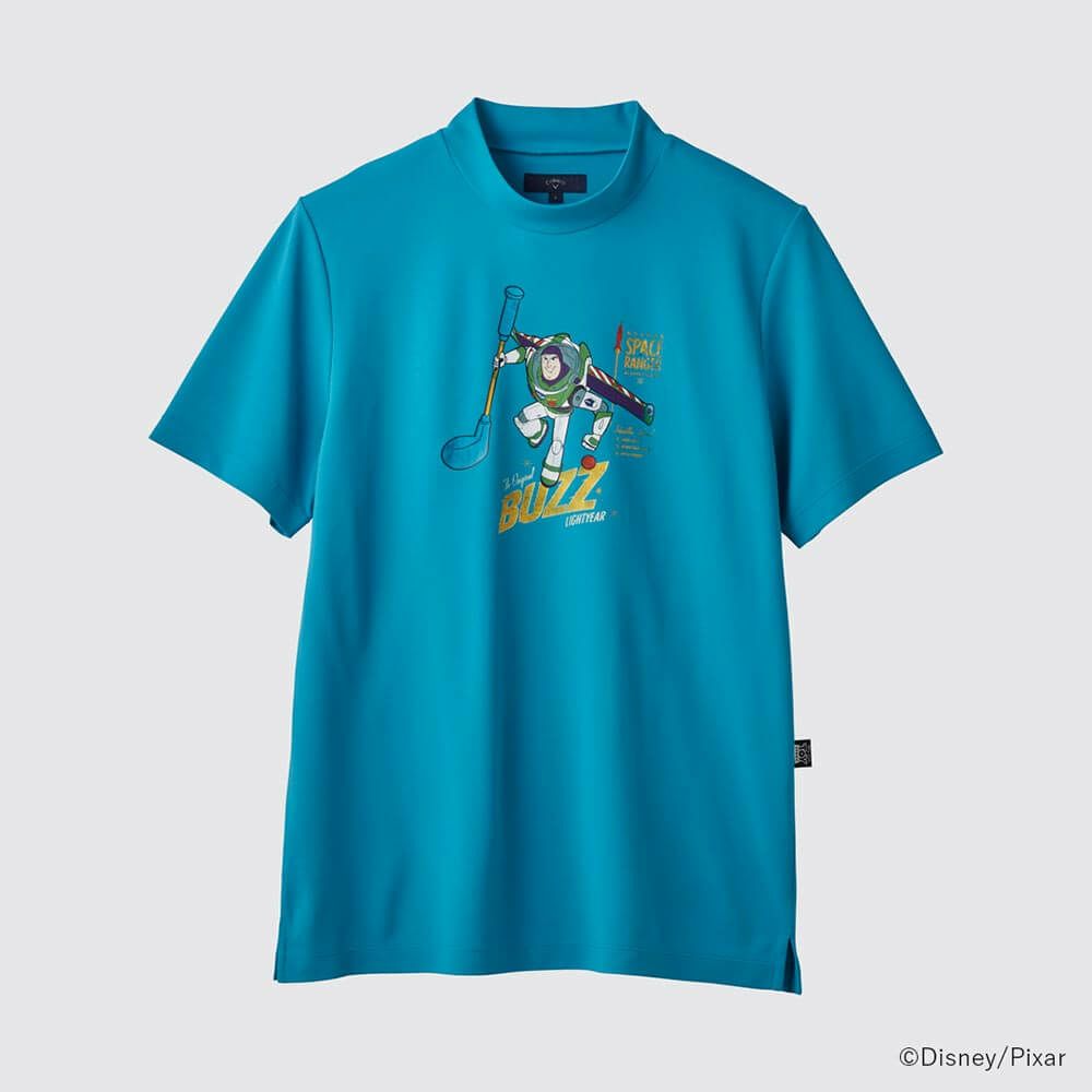 キャロウェイ Callaway　トイ・ストーリー キャロウェイコレクション 半袖 モックシャツ C25134133 1112 ブルー　2025年モデル