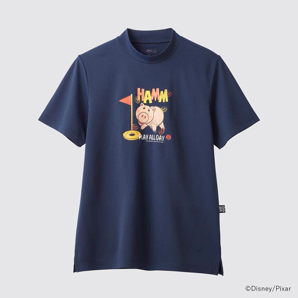 キャロウェイ Callaway　トイ・ストーリー キャロウェイコレクション 半袖 モックシャツ C25134133 1120 ネイビー　2025年モデル