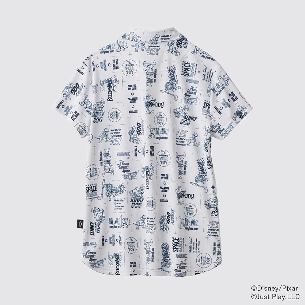 キャロウェイ Callaway　レディース トイ・ストーリー キャロウェイコレクション 総柄 半袖 ポロシャツ C25134231 1030 ホワイト　2025年モデル 詳細2