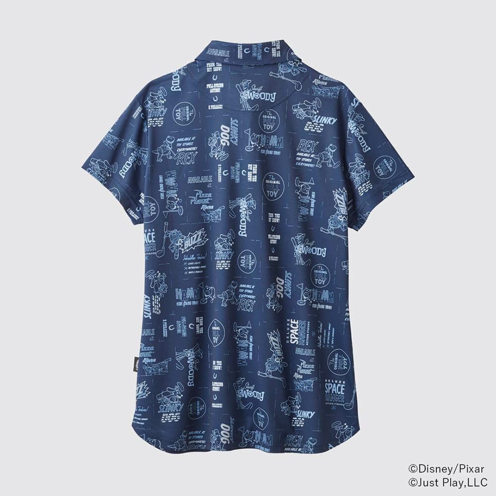 キャロウェイ Callaway　レディース トイ・ストーリー キャロウェイコレクション 総柄 半袖 ポロシャツ C25134231 1120 ネイビー　2025年モデル 詳細2