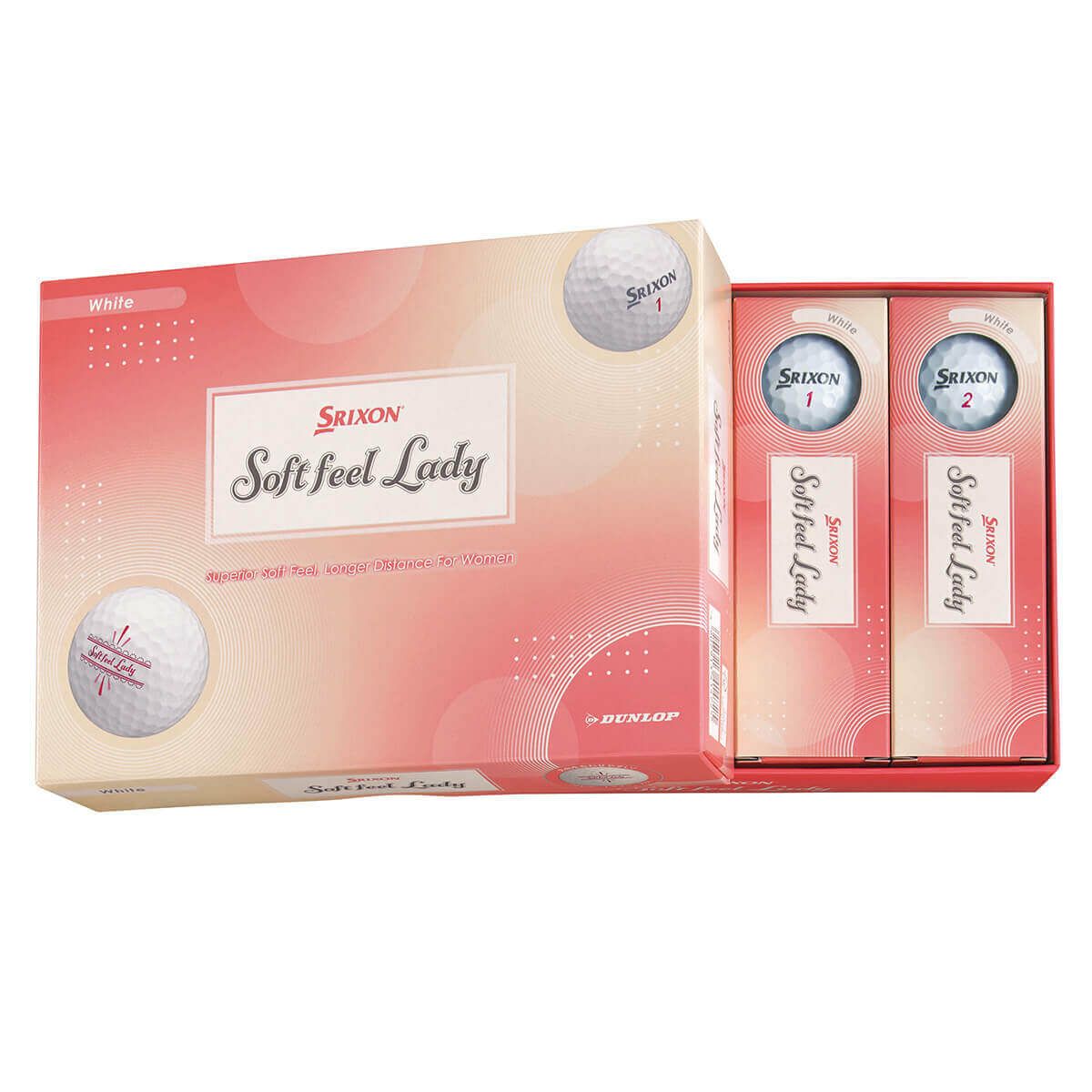 スリクソン　ソフトフィール レディ 2025年モデル　ゴルフボール　1ダース（12球入り）　ホワイト 詳細2