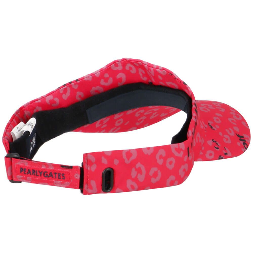 パーリーゲイツ PEARLY GATES　ヒョウ柄プリントUVバイザー 053-5287608 091 ピンク　2025年モデル 詳細1