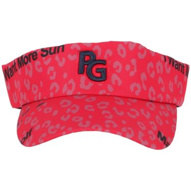 パーリーゲイツ PEARLY GATES　ヒョウ柄プリントUVバイザー 053-5287608 091 ピンク　2025年モデル 詳細2