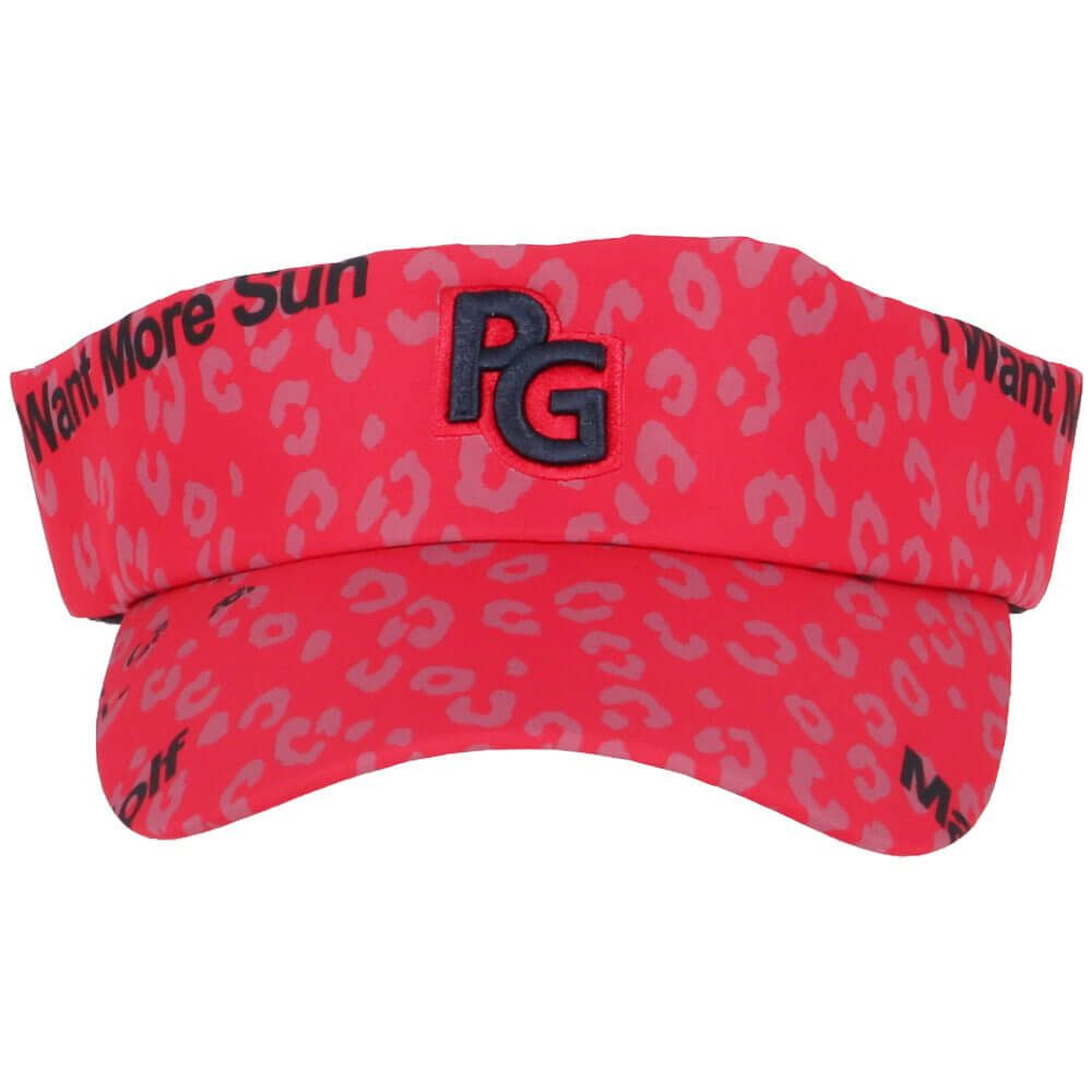 パーリーゲイツ PEARLY GATES　ヒョウ柄プリントUVバイザー 053-5287608 091 ピンク　2025年モデル 詳細2