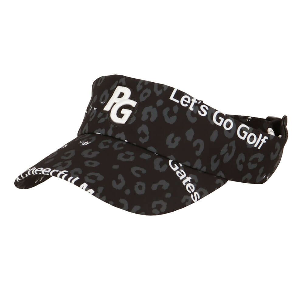 パーリーゲイツ PEARLY GATES　ヒョウ柄プリントUVバイザー 053-5287608 121 ネイビー　2025年モデル ネイビー