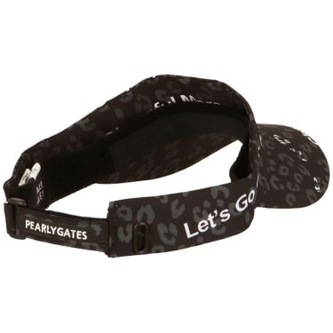 パーリーゲイツ PEARLY GATES　ヒョウ柄プリントUVバイザー 053-5287608 121 ネイビー　2025年モデル 詳細1