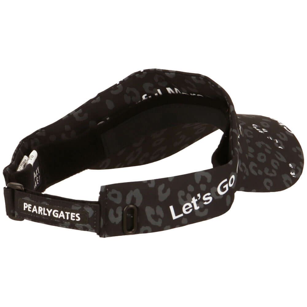 パーリーゲイツ PEARLY GATES　ヒョウ柄プリントUVバイザー 053-5287608 121 ネイビー　2025年モデル 詳細1