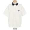 ユナイテッドアローズゴルフ　メンズ プレイド ジャガード 半袖 ポロシャツ 6017-699-0113　2025年モデル WHITE