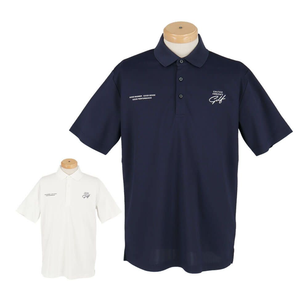 ユナイテッドアローズゴルフ　メンズ ロゴプリント スタンダード 半袖 ポロシャツ 6017-699-0109　2025年モデル