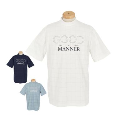 ユナイテッドアローズゴルフ　メンズ ロゴプリント ジャガード 半袖 モックネックシャツ 6017-699-0114　2025年モデル 詳細1