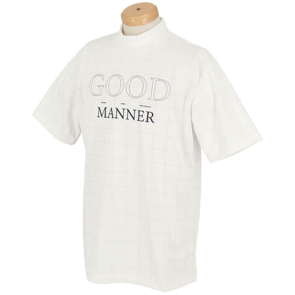 ユナイテッドアローズゴルフ　メンズ ロゴプリント ジャガード 半袖 モックネックシャツ 6017-699-0114　2025年モデル 詳細3