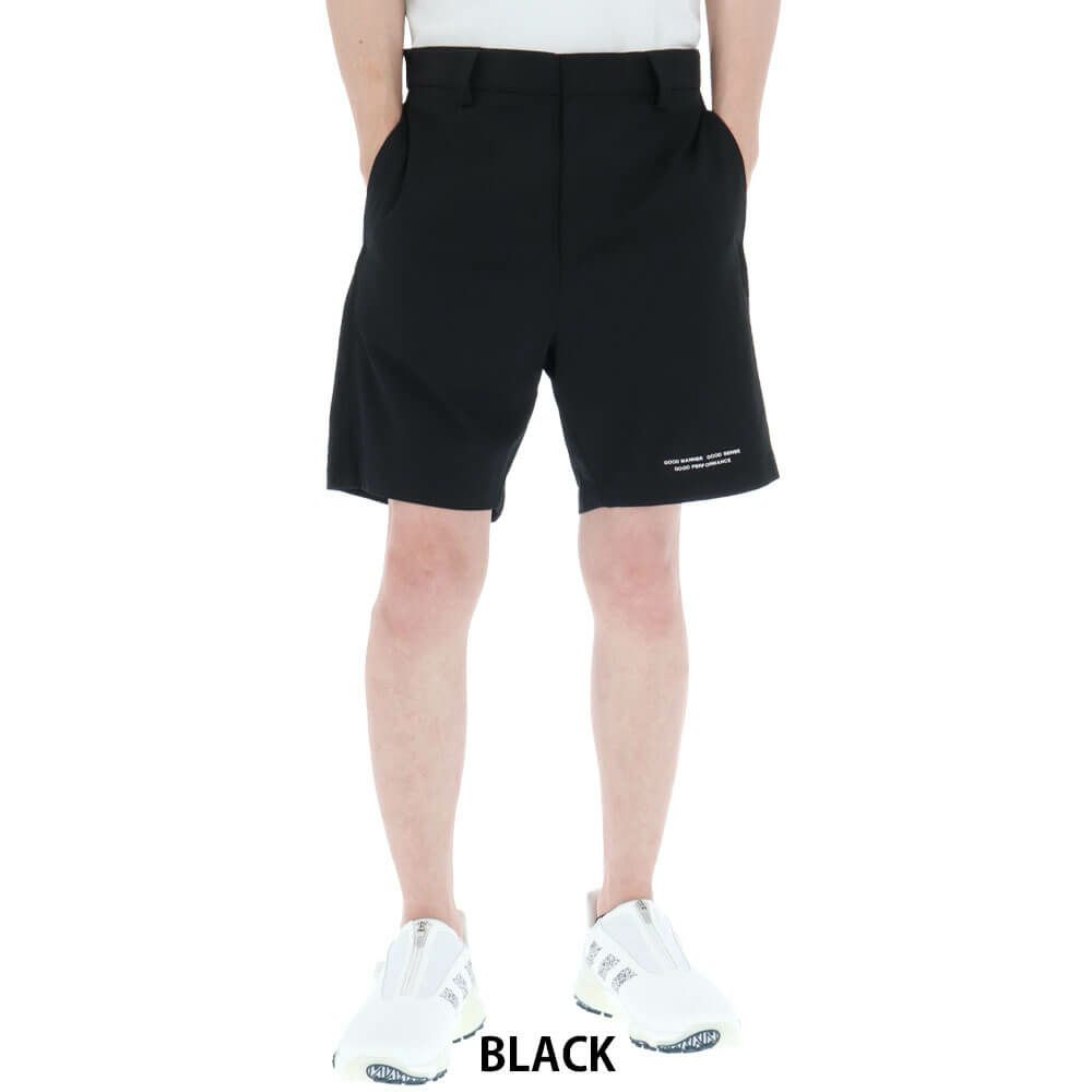 ユナイテッドアローズゴルフ　メンズ ロゴプリント メッシュ ショートパンツ 6019-699-0036　2025年モデル BLACK