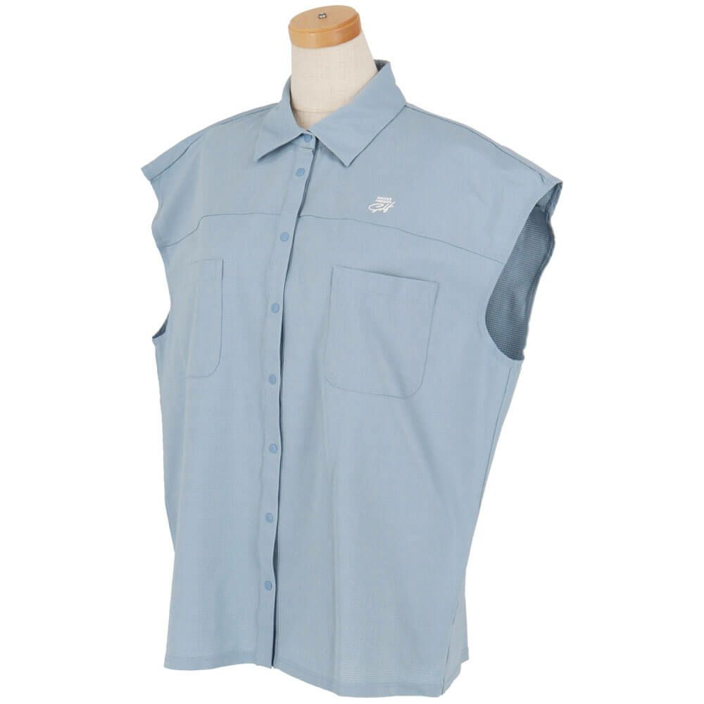 ユナイテッドアローズゴルフ　レディース ロゴプリント ノースリーブ ポロシャツ 6016-699-0002　2025年モデル 詳細3