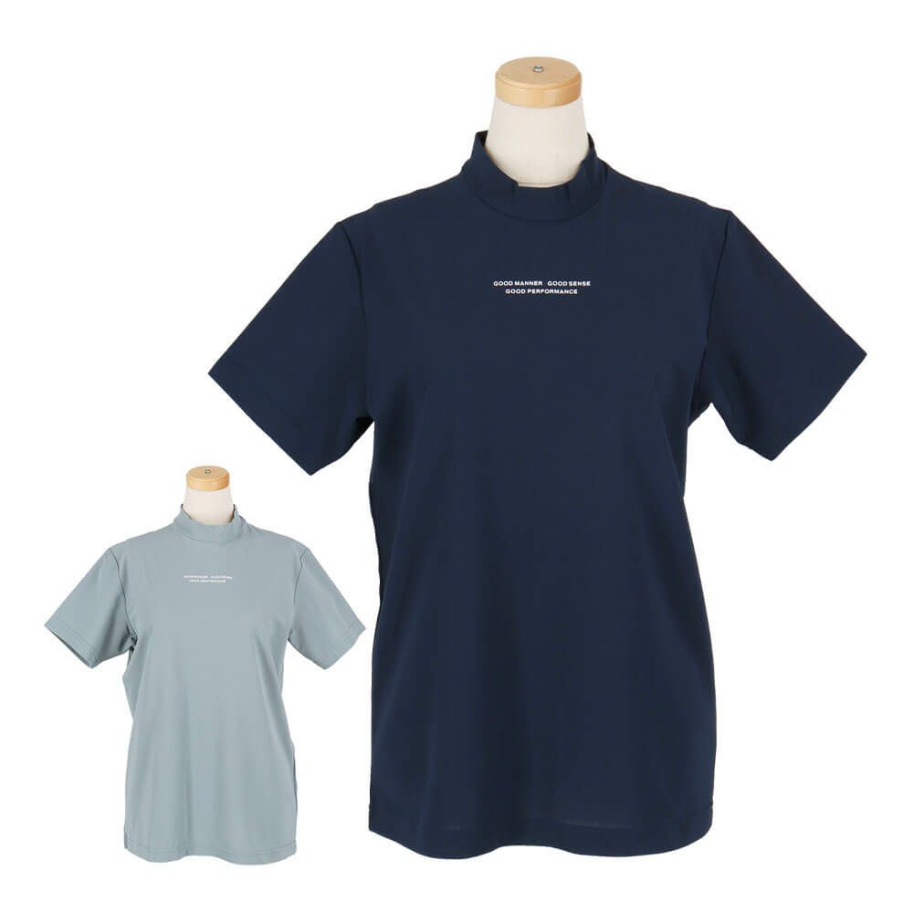 ユナイテッドアローズゴルフ　レディース 鹿の子 半袖 ハイネックシャツ 6017-699-0103　2025年モデル