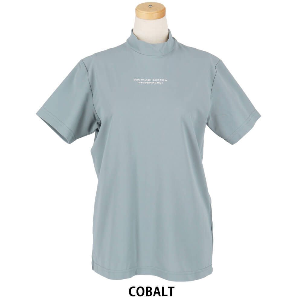 ユナイテッドアローズゴルフ　レディース 鹿の子 半袖 ハイネックシャツ 6017-699-0103　2025年モデル COBALT