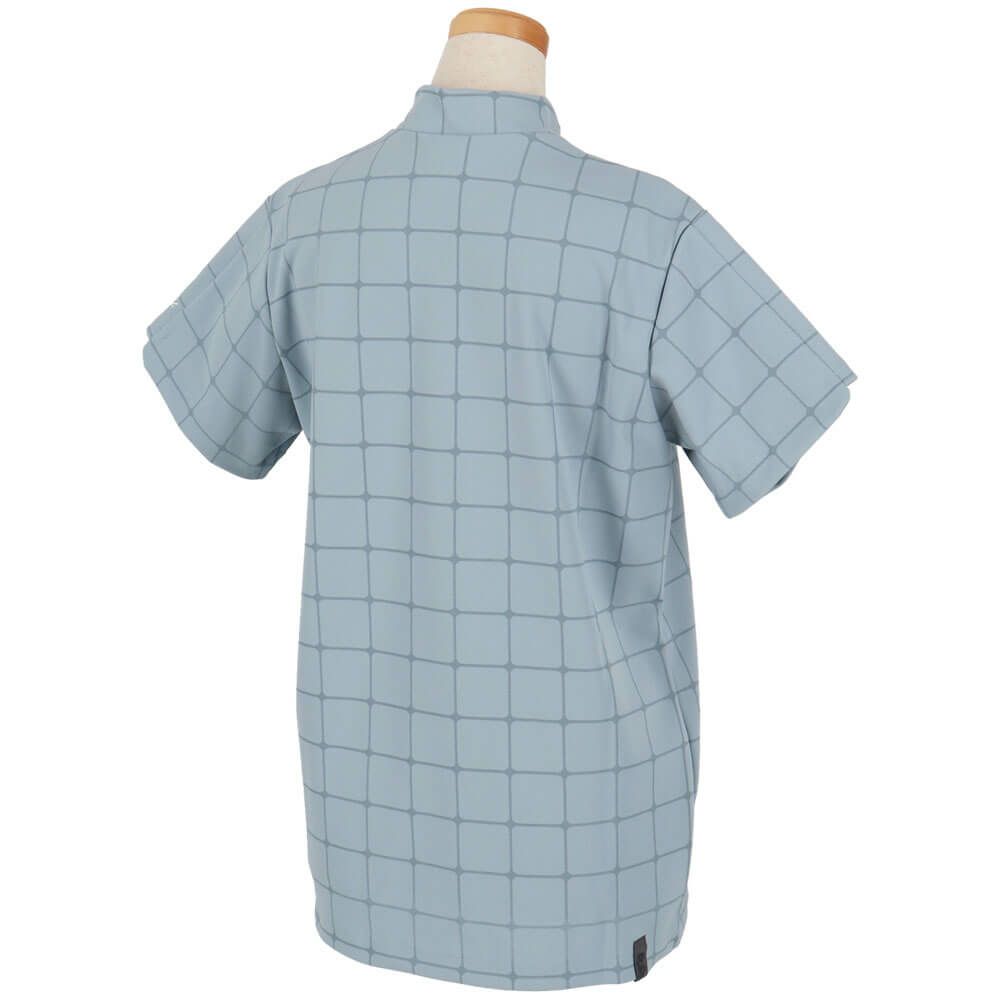 ユナイテッドアローズゴルフ　レディース プレイド ジャガード 半袖 モックネックシャツ 6017-699-0117　2025年モデル 詳細2