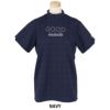 ユナイテッドアローズゴルフ　レディース プレイド ジャガード 半袖 モックネックシャツ 6017-699-0117　2025年モデル NAVY