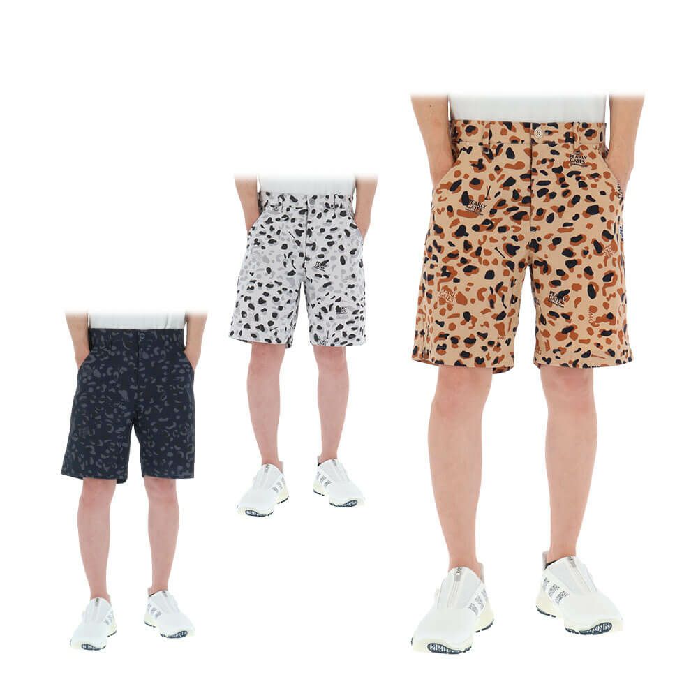 パーリーゲイツ PEARLY GATES メンズ ヒョウ柄 Pe/Cストレッチコード